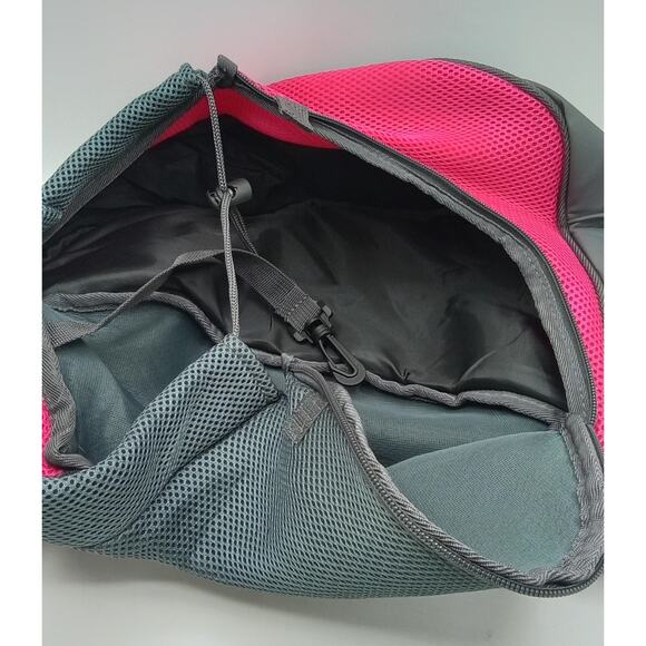 Pet Dog Sling Carrier Mesh Bag Puppy or Small Dog Pink/Grey - Picture 4 of 4